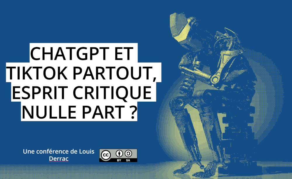 Capture d'écran de la première diapo de ma conférence, avec le titre affichée en gros.