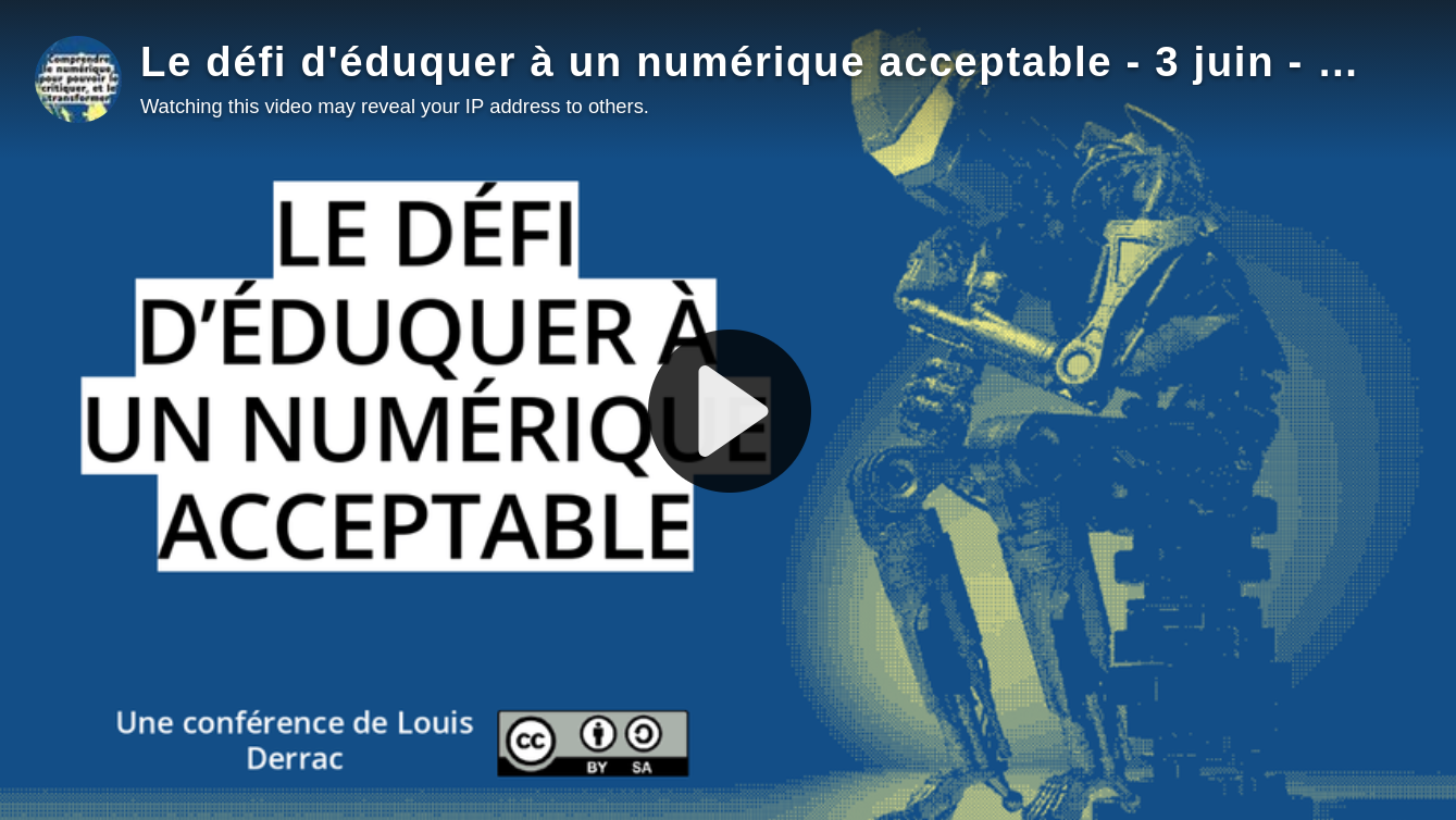 Capture d'écran du webinaire retransmis